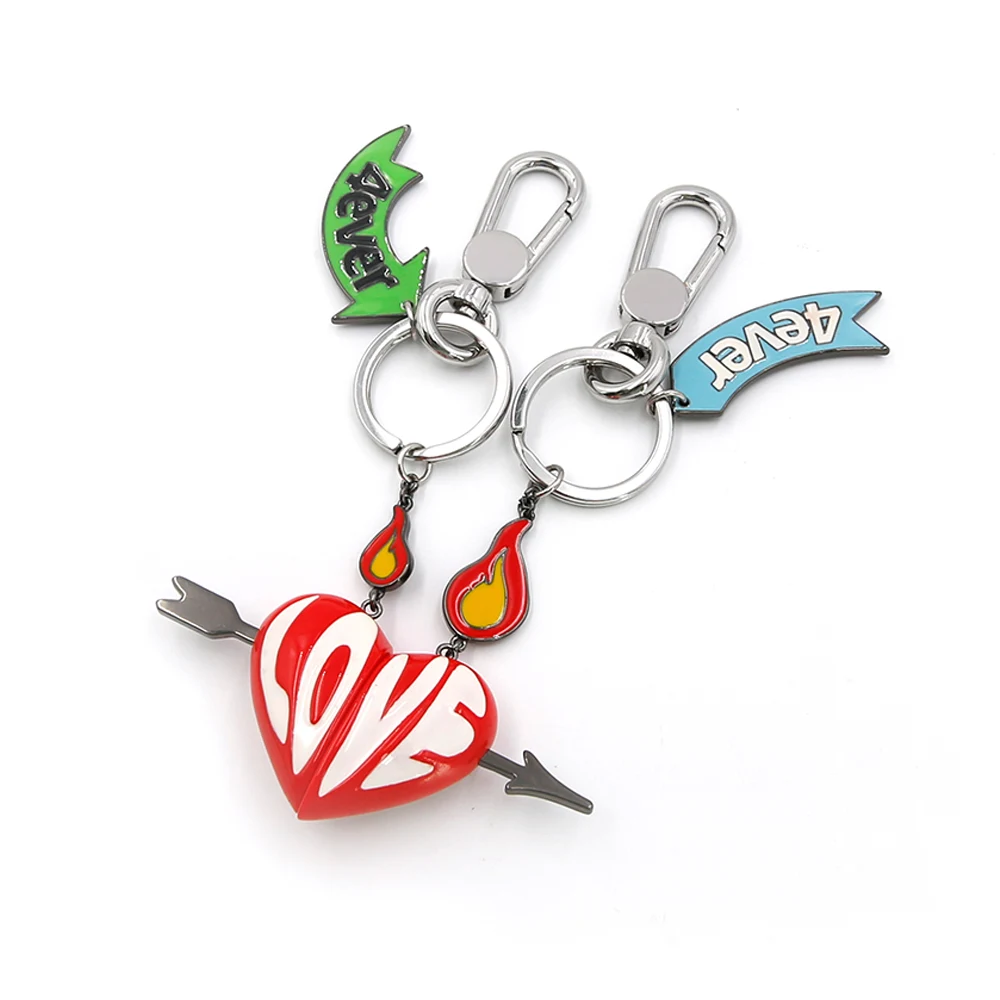 Magnetic Red Heart-Shaped Keychain