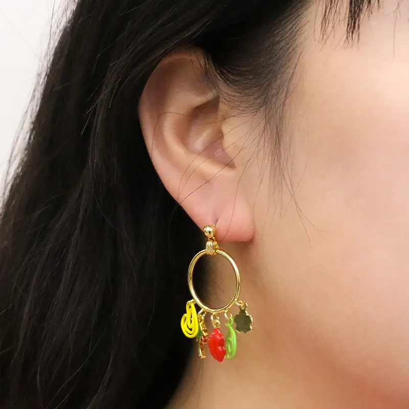Personalized Enamel Pendants Earrings